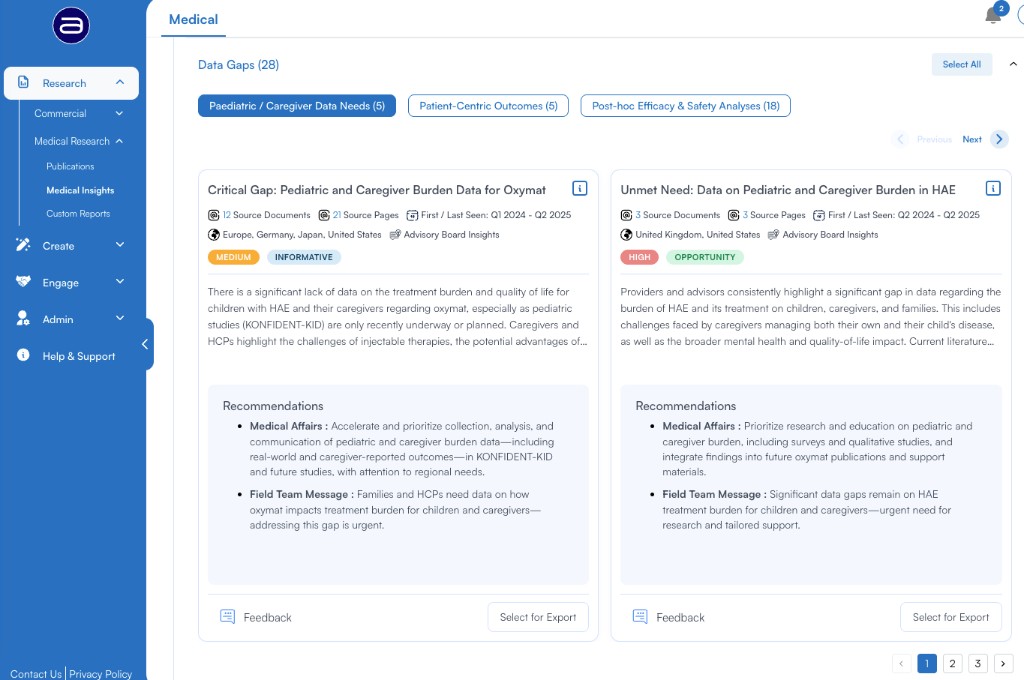 Ariya medical interface overview